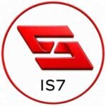 IS7 Game official logo and mobile app interface preview